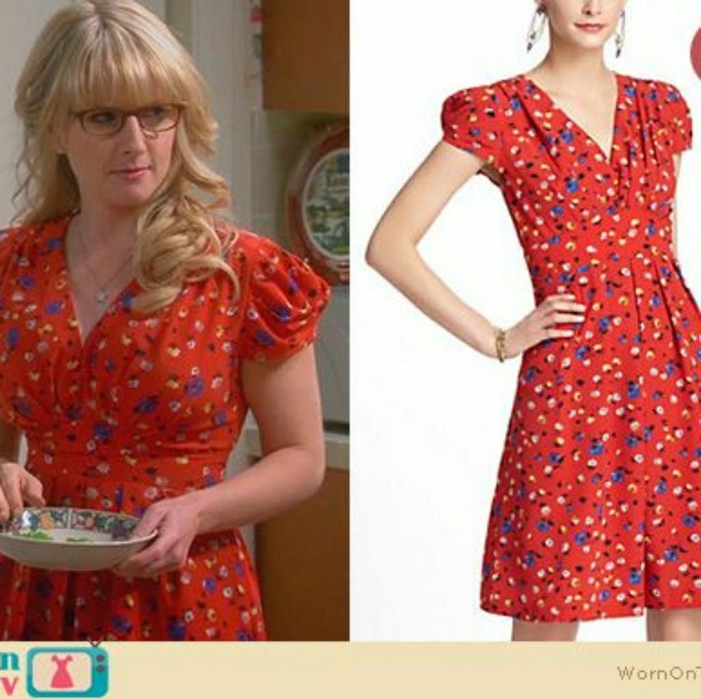 Anthropologie vintage style basque floral dress